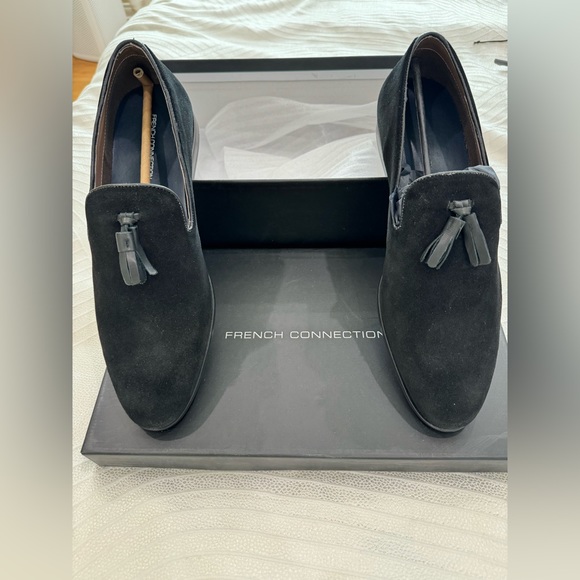 French Connection Mens leather Tassel loafers in black UK size 9- US size 10 - Picture 7 of 10